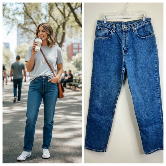 Ralph Lauren Denim - Vintage Polo Ralph Lauren Womens 14 Straight Leg Blue Jeans Classic Preppy 90s